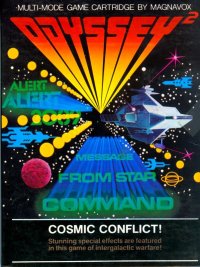 Cosmic Conflict! Magnavox Odyssey 2 US box art